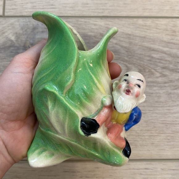 Vintage‎ Leaf Gnome Vase Planter - Picture 8 of 11
